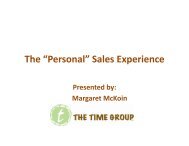 Margaret McKoin, President and Chief Marketing Officer, The Time ...