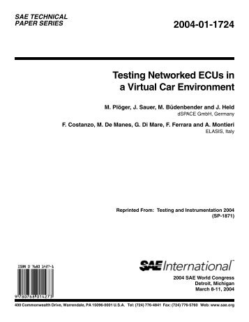 2004-01-1724 Testing Networked ECUs in a Virtual Car ... - dSPACE