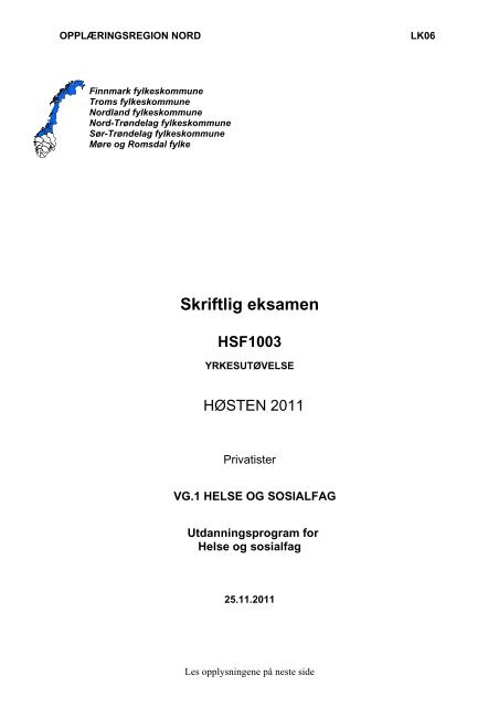 Skriftlig eksamen - SÃƒÂ¸r-TrÃƒÂ¸ndelag fylkeskommune