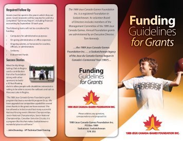 Funding - Sask Sport Inc.