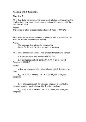 Assignment 2 Solutions Chapter 4.