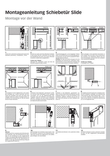 Montageanleitung SchiebetÃ¼r Slide