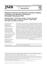 SequenceâStructure and StructureâFunction Analysis ... - Biozentrum