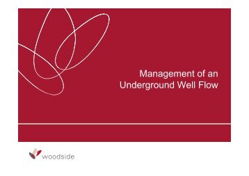 Management of an Underground Well Flow - Drillsafe.org.au