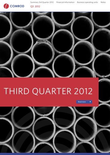 Third quarTer 2012 - Comrod