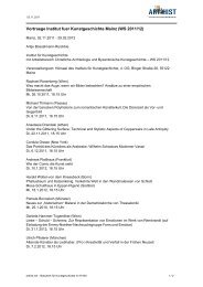 Vortraege Institut fuer Kunstgeschichte Mainz (WS 2011/12)