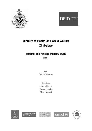 Ministry of Health and Child Welfare Zimbabwe - Unicef