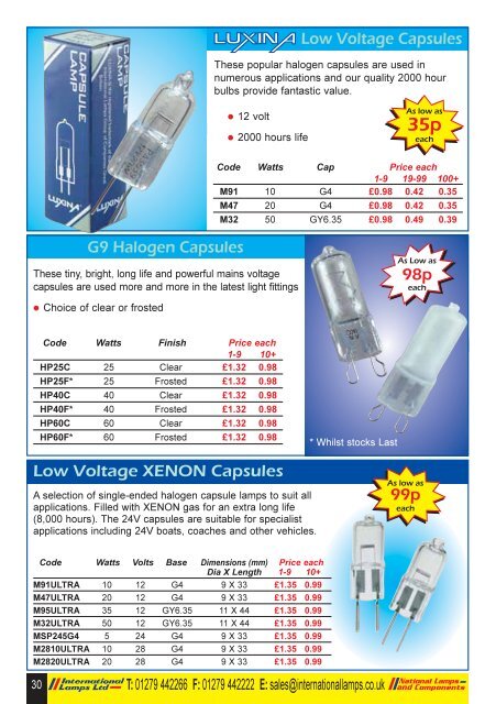 SPRING/SUMMER PROMOTION - National Lamps and Components