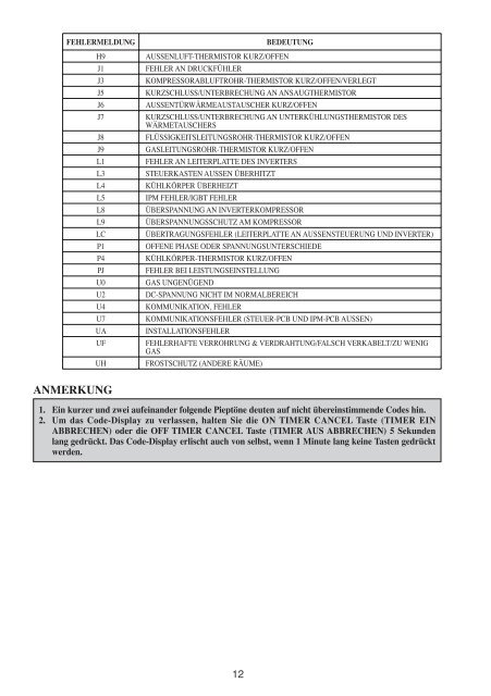 OPERATING MANUAL - Daikin