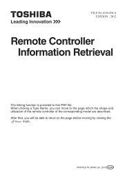 Remote Controller Information Retrieval - Toshiba