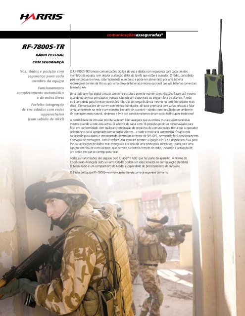 RF-7800S-TR Secure Personal Radio (Portuguese) - Harris RF ...