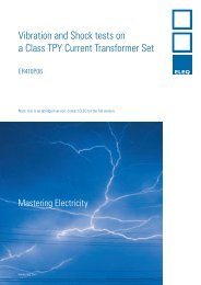 Vibration and Shock tests on a Class TPY Current ... - ELEQ