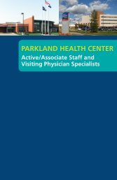 PARKLAND HEALTH CENTER - BJC HealthCare