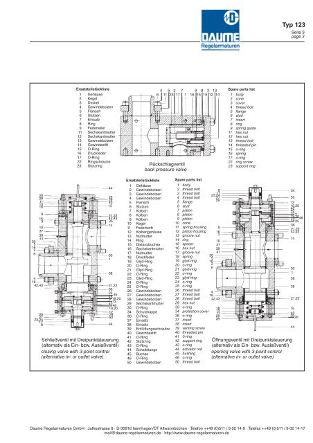 Produktkatalog Catalogue of Products - Daume Regelarmaturen ...