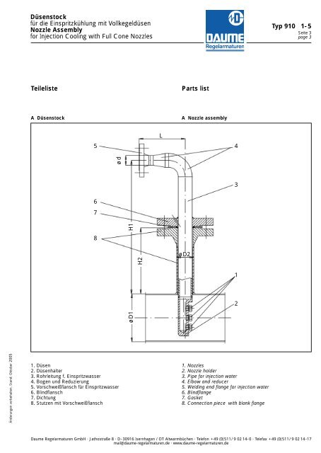 Produktkatalog Catalogue of Products - Daume Regelarmaturen ...