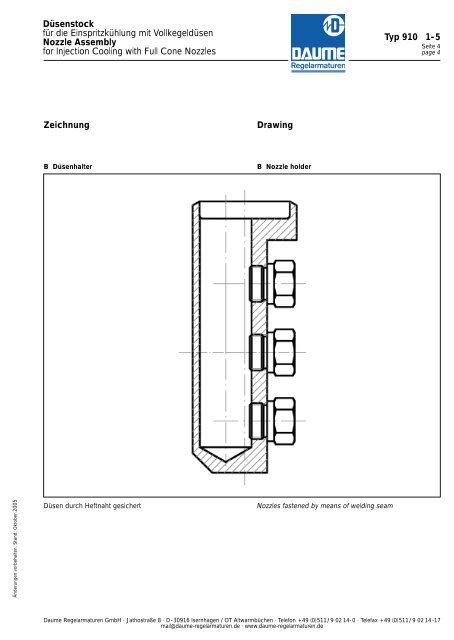 Produktkatalog Catalogue of Products - Daume Regelarmaturen ...