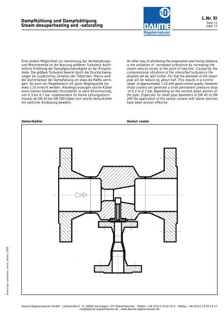 Produktkatalog Catalogue of Products - Daume Regelarmaturen ...