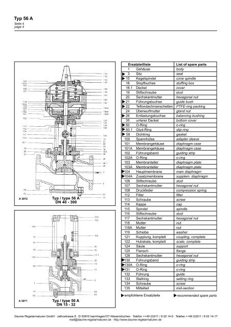 Produktkatalog Catalogue of Products - Daume Regelarmaturen ...