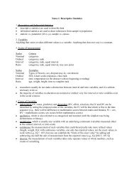 Descriptive Statistics Formula Sheet Sample Population ...