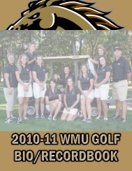 2010-11 WMU Golf Bio/Record Book - Western Michigan University ...