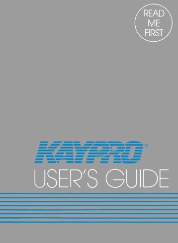 Kaypro II User Manual - The MESSUI Place