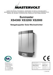 Sunmaster XS4300/ XS3200/ XS2000