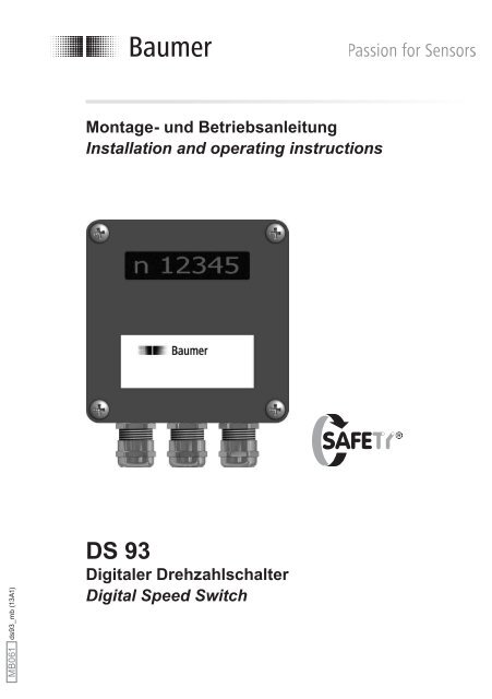 Digitaler Drehzahlschalter Digital Speed Switch ... - amirada GmbH