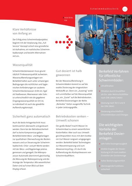 Wasseraufbereitung Schwimmbadtechnik - Water Treatment by ...