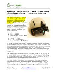 Night Flight Concepts Receives FAA Part 145 NVG Repair Station ...