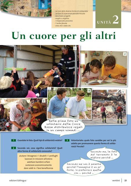 UNITÃ 2 Un cuore per gli altri - Edilingua