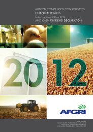 AUDITED CONDENSED CONSOLIDATED FINANCIAL ... - AFGRI