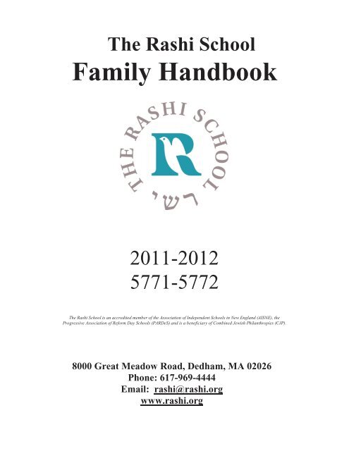 Family Handbook - The Rashi School