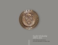 Faculty Scholarship 2009 to 2012 - SUNY Buffalo Law School ...