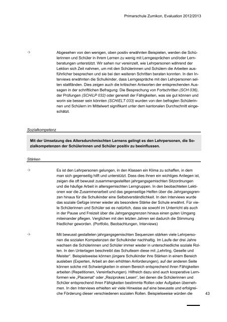 Schulbeurteilung der Schule Zumikon [PDF, 1.00 MB] - Gemeinde ...