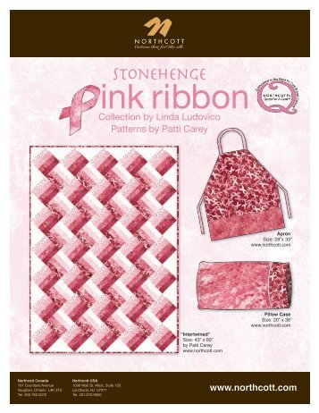Stonehenge Pink Ribbon FREE Pattern from Northcott!!