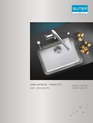 SpÃƒÂ¼len und Becken: Preisliste 2012 - Suter Inox AG