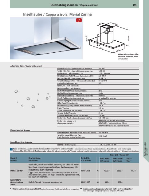 SpÃƒÂ¼len und Becken: Preisliste 2012 - Suter Inox AG