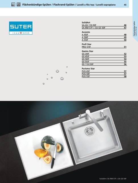 SpÃƒÂ¼len und Becken: Preisliste 2012 - Suter Inox AG