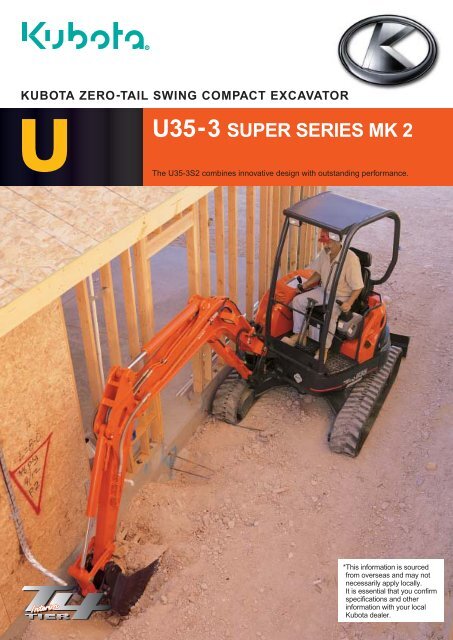 U35-3S Zero Tail Swing Excavator - LiveUpdater