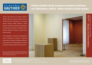 Peintures Gauthier Ã©largit sa gamme de peintures intÃ©rieures avec ...