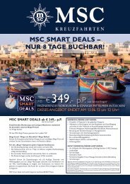 MSC SMART DEALS â NUR 8 TAGE BUCHBAR! - MSC Kreuzfahrten