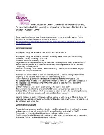 Maternity Policy - the Diocese of Derby