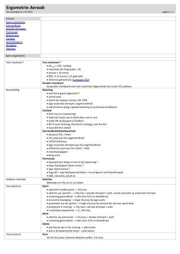 Ergometrie aeroob - RozenbergSport.nl