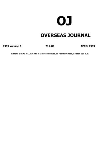 OVERSEAS JOURNAL - The PSV Circle Website