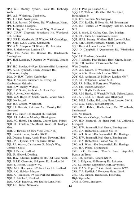 CALL BOOK 1920 - 1930 - Highfields Amateur Radio Club