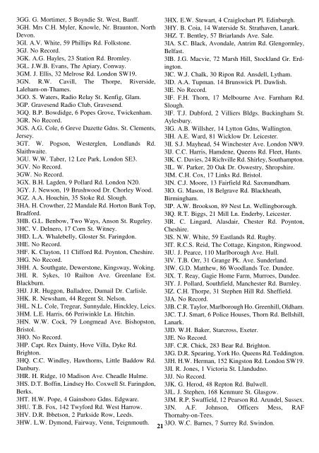 CALL BOOK 1920 - 1930 - Highfields Amateur Radio Club