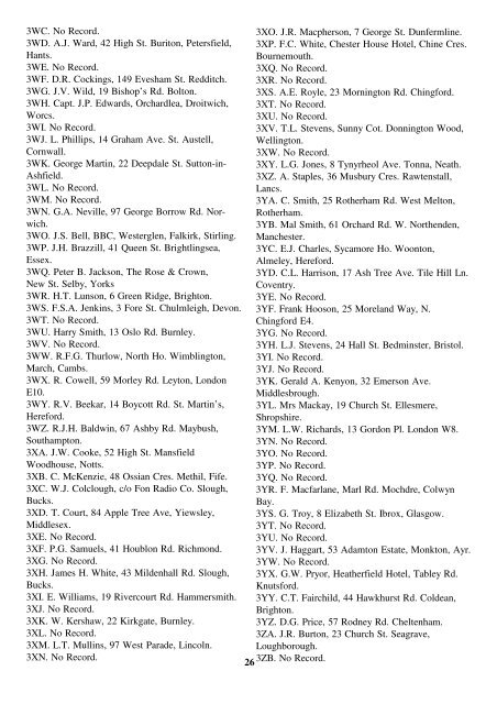 CALL BOOK 1920 - 1930 - Highfields Amateur Radio Club