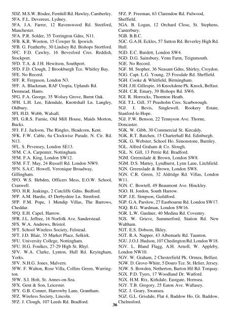 CALL BOOK 1920 - 1930 - Highfields Amateur Radio Club