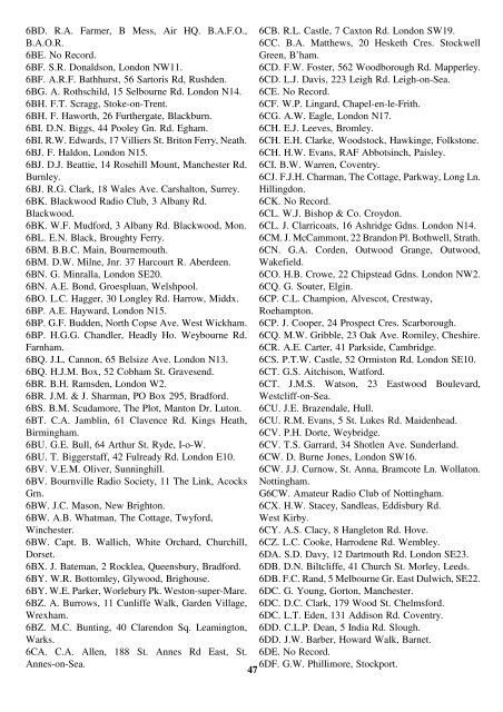 CALL BOOK 1920 - 1930 - Highfields Amateur Radio Club