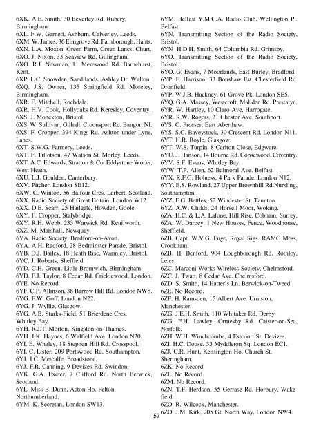 CALL BOOK 1920 - 1930 - Highfields Amateur Radio Club